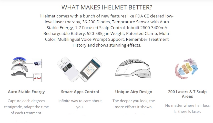 Best Low Level laser Treatment Device: iHelmet