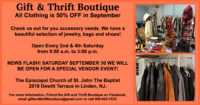 September Sales at the Gift and Thrift Boutique