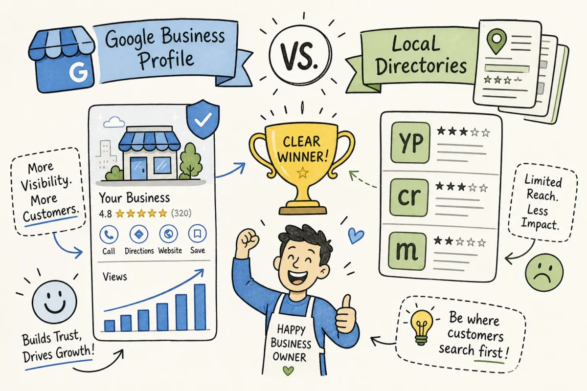 Google Business Profile vs. Local Directories: What Wins?